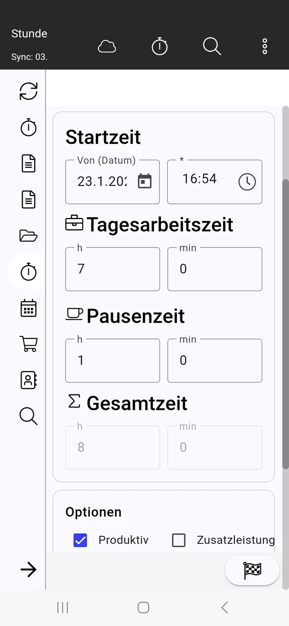 Kundendienst App auf einem Smartphone