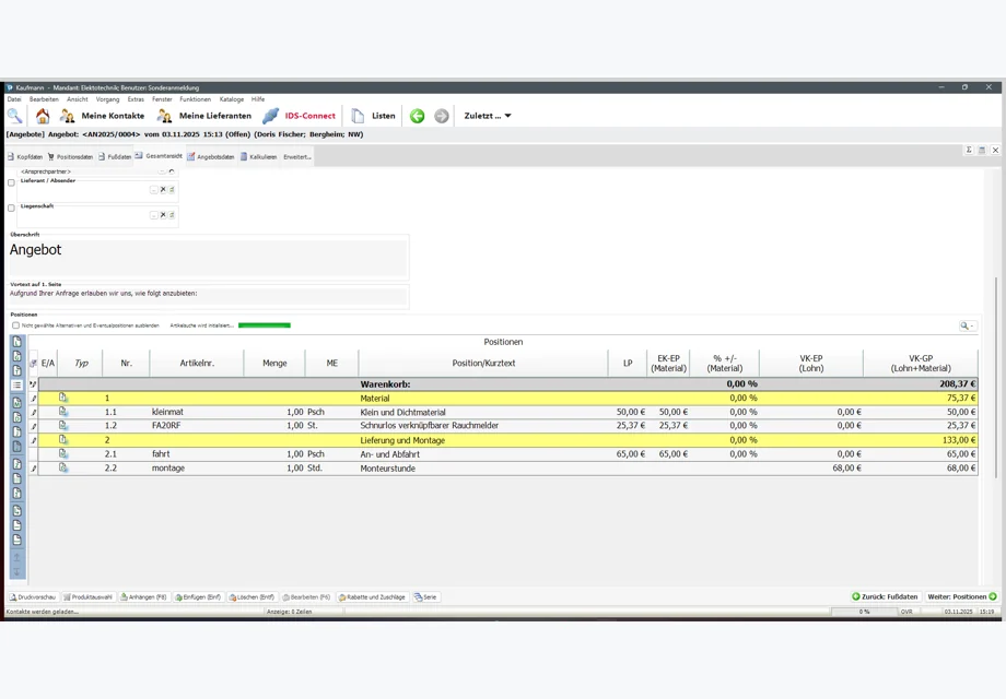 Kaufmann Handwerkersoftware